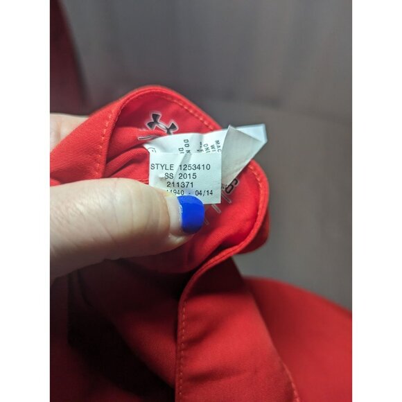 Under Armour Rigid Boardshorts Swim Trunks Solid Red Logo Size 26 Loose - Picture 6 of 12